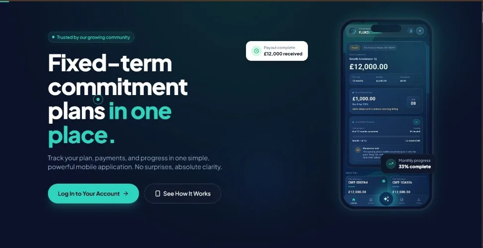 Flurzi Commit landing page