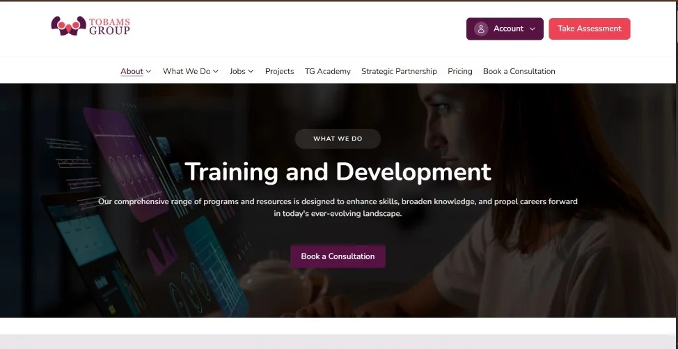 Tobams Group Training and Development platform